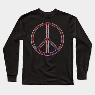 Tie dyed peace symbol Long Sleeve T-Shirt